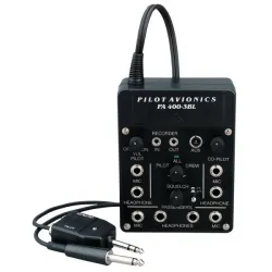 Pilot Communications Portable Intercom for 4 Headsets with ASC - Portable Compatible for airplane pilots | BAYO