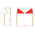 Red and White Dihedral Marker - Runway End Delimitation for airplane pilots | BAYO