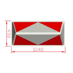 Red and White Dihedral Marker - Runway End Delimitation for airplane pilots | BAYO