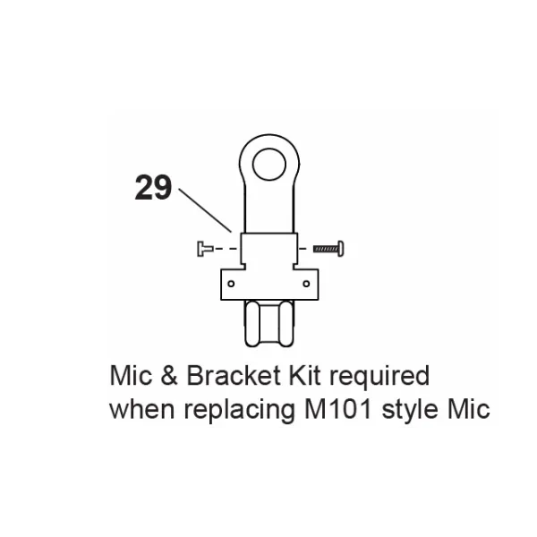 Mic & Bracket Kit w/DC-87 for airplane pilots | BAYO