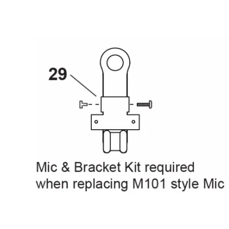 Mic & Bracket Kit w/DC-87 pour pilotes d'avion | BAYO