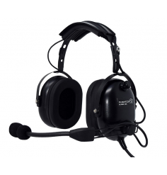 Casque Flightcom 4DX Classic : double jack aviation - passif - câble droit