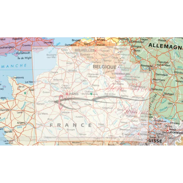 Cartes plastifiées 2025 Nord Est IGN OACI VFR Régionales verso Echelle 1 500000