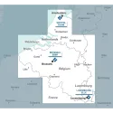 Carte VFR AIRMILLION Belgique Luxembourg et Sud de la Hollande 2025 Echelle de 1 250000