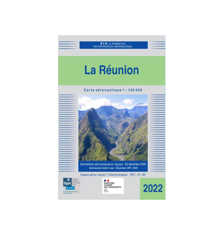 Carte VFR SIA La Réunion au 1:100000 - 2022