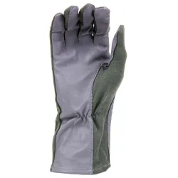 Green Nomex gloves for pilot for airplane pilots | BAYO