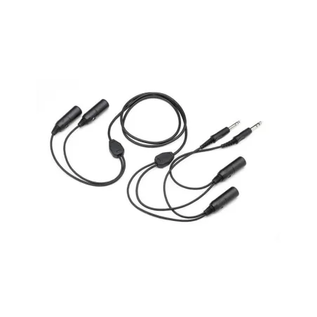 Headset Adapter for Dual Headset + 1.80m Extension for airplane pilots | BAYO