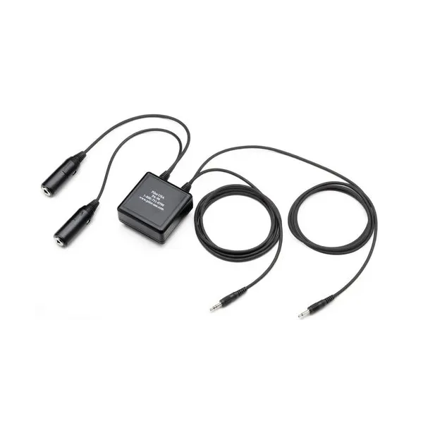Dual Female Aviation Jack Adapter to PC Audio Jacks for airplane pilots | BAYO