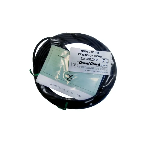Extension cable C31-25, David Clark for airplane pilots | BAYO