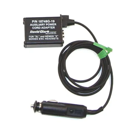 Câble allume-cigare pour boîtier piles David Clark série XL ancien modèle David Clark - 1