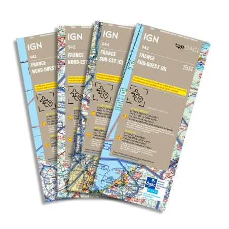 Pack de cartes 2024 IGN OACI VFR Régionales Standards