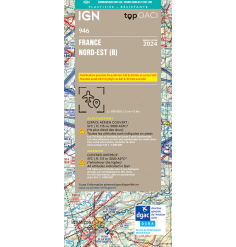 Cartes plastifiées 2024 Nord-Est IGN OACI VFR Régionales - recto