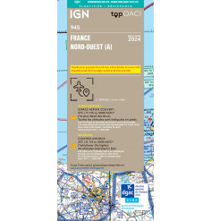 Cartes plastifiées 2024 Nord-Ouest IGN OACI VFR Régionales - recto