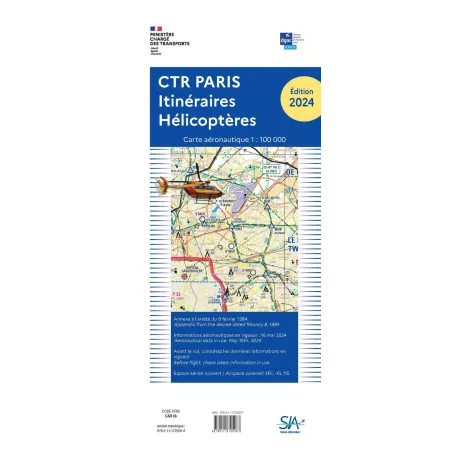 VFR SIA Helicopter Routes Chart (Paris CTR 2 and 3) 1:100,000 for airplane pilots | BAYO