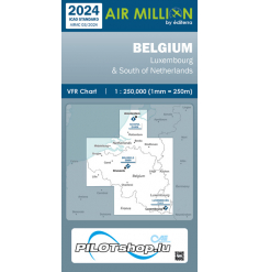 Carte VFR AIRMILLION Zoom+ 250 Belgium 2024
