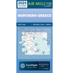 Carte 2024 VFR AIRMILLION ZOOM Grèce Nord