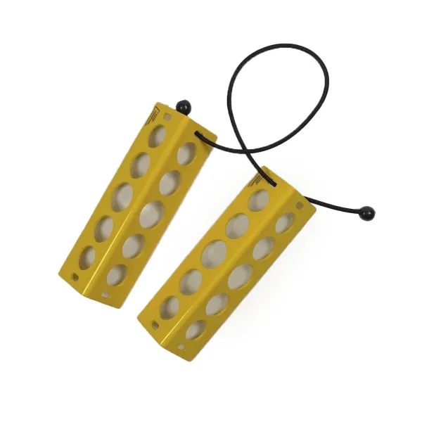 Yellow Travel Wheel Chocks for airplane pilots | BAYO