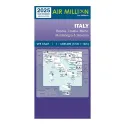 Carte VFR AIRMILLION Italie Bosnie Croatie Malte Monténégro et Slovénie 2025 Echelle de 1 1000000
