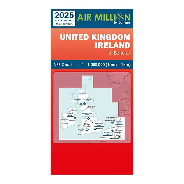 UK | VFR Chart AIRMILLION for airplane pilots | BAYO