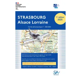 VFR SIA Chart Strasbourg Alsace Lorraine 1:250000 for airplane pilots | BAYO