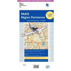 VFR SIA Chart Paris Region 1:250,000 for airplane pilots | BAYO
