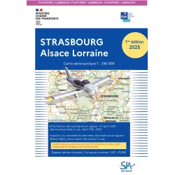 VFR SIA Chart Strasbourg Alsace Lorraine 1:250000 for airplane pilots | BAYO
