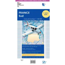 VFR SIA Chart South of France 1:1 000 000 for airplane pilots | BAYO
