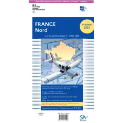 VFR SIA Chart North of France 1:1 000 000 for airplane pilots | BAYO
