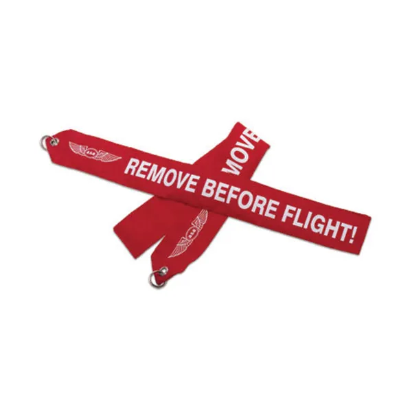 Plastic Remove Before Flight Ribbon with Ring for airplane pilots | BAYO