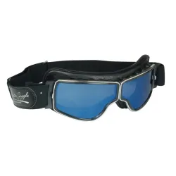 Aviator Goggle Glasses Black Leather for airplane pilots | BAYO