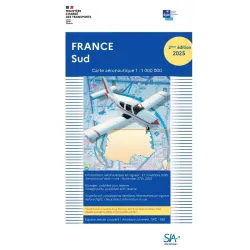 SIA VFR Chart – Southern France, Second Edition 2025, 1:1,000,000 Scale