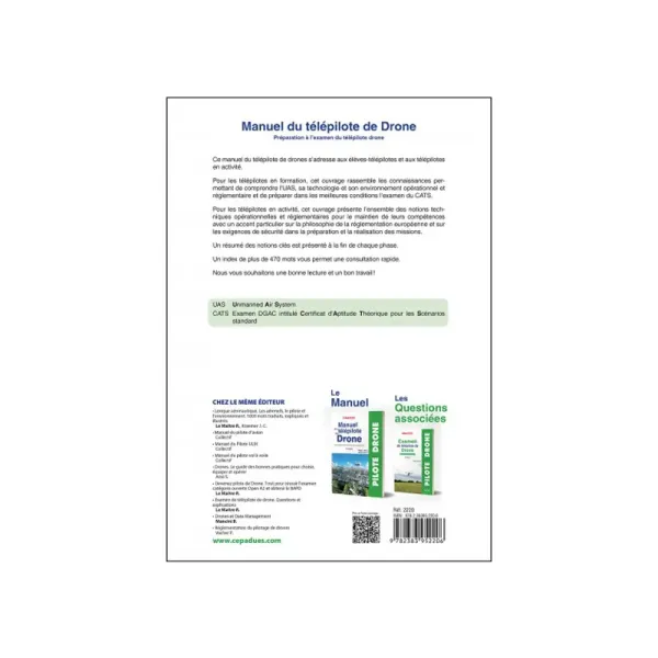 Drone Remote Pilot Manual 9th Edition Back cover