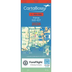 CartaBossy Regional VFR Aeronautical Charts, Scale 1:500,000