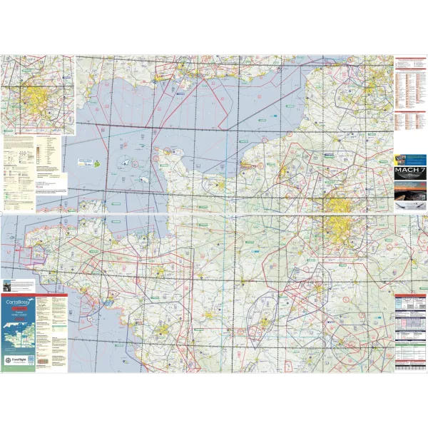 CartaBossy Regional VFR Aeronautical Charts, Scale 1:500,000