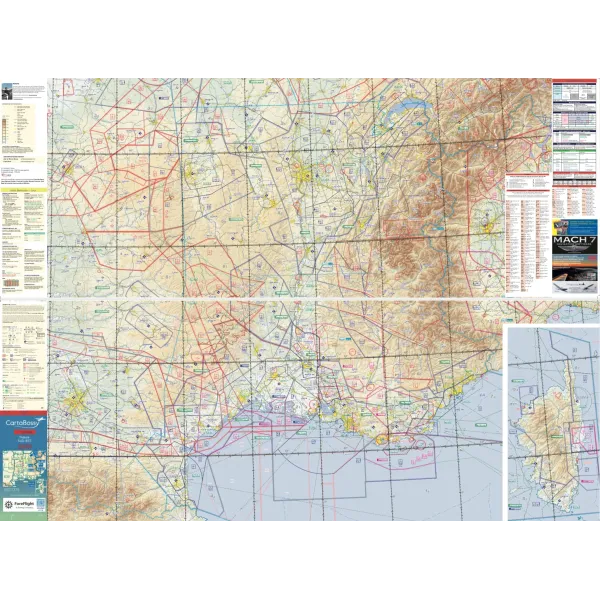CartaBossy Regional VFR Aeronautical Charts, Scale 1:500,000