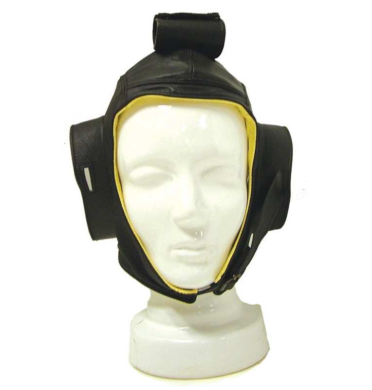 Casque pour cockpit ouvert en cuir et chamois Pooleys - 1