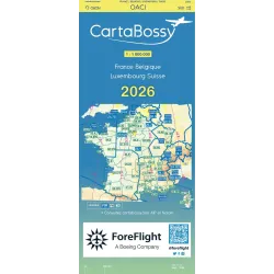 France 2025 | Carte VFR CartaBossy France Belgique Luxembourg Suisse Echelle 1 1000000