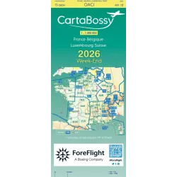France - Weekend 2024 VFR Aeronautical Chart CartaBossy Airplane / ULM / Balloon VFR for airplane pilots | BAYO