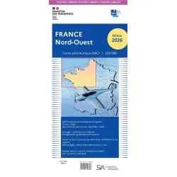 Laminated OACI VFR North West Map - 2026 Edition