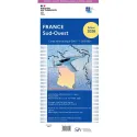 Carte 2026 plastifiée Sud Ouest OACI VFR recto Echelle 1 500000