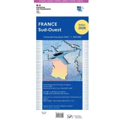 Laminated OACI VFR South West Map - 2026 Edition