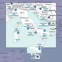 Carte ouverte VFR AIRMILLION Italie Bosnie Croatie Malte Monténégro et Slovénie 2026 Echelle de 1 1000000