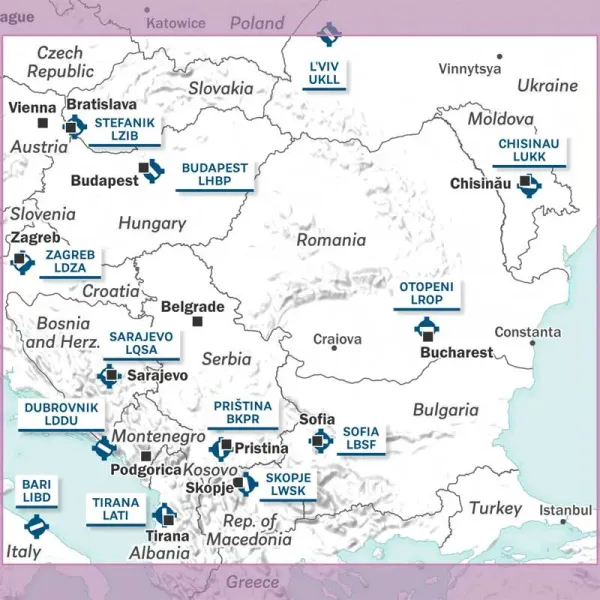 Open AIRMILLION VFR Chart Eastern Europe 2026 Scale 1:1,000,000