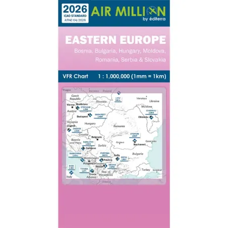 AIRMILLION VFR Chart Eastern Europe 2026 Scale 1:1,000,000