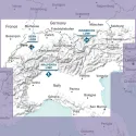 Carte ouverte VFR AIRMILLION Les alpes 2026 Echelle de 1 500 000