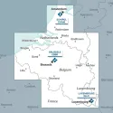 Carte ouverte VFR AIRMILLION Belgique Luxembourg et Sud de la Hollande 2026 Echelle de 1 250000
