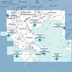 Carte ouverte VFR AIRMILLION Nord de la Grèce 2026 Echelle de 1 500000