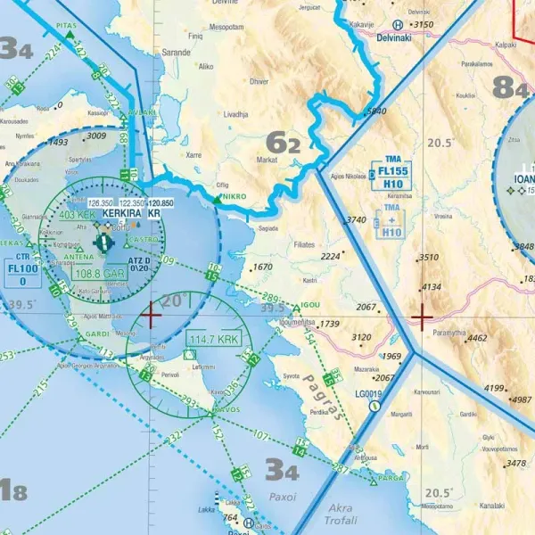 AIRMILLION VFR Open Map and Chart Northern Greece 2026 Scale 1:500,000