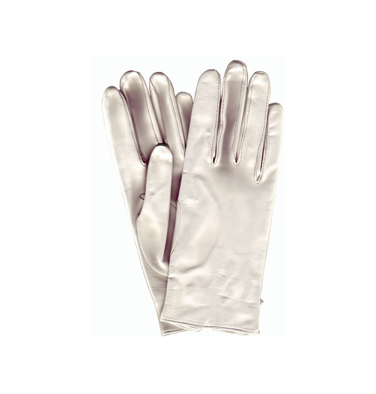 Gants de pilote en cuir blanc Pooleys - 1