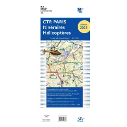 Carte VFR SIA Itinéraires Hélicoptères (Paris CTR 2 et 3) au 1:100000 2026